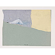 Segelschiff als Collage, skizzenhaft