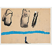 Figur vor blauem Horizont