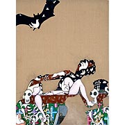 Figur mit Fledermaus