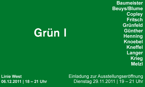 weiße Buchstaben auf Grün