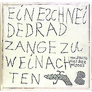 abstrakte Zeichnung in Schwarzweiß mit Buchstaben