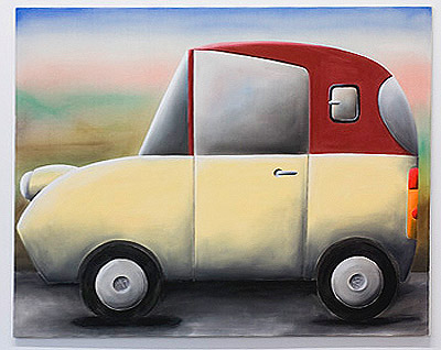 gelbes Auto